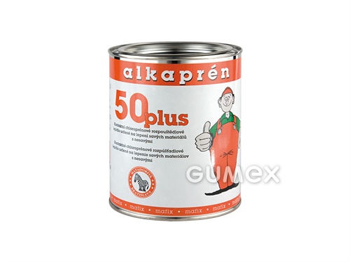 Beztoluenové lepidlo Alkaprén 50 PLUS, lepí nesavé materiály se savými, 1l, pryž/beton, pryž/kůže, umakart/dřevo